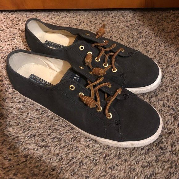 Size 10 Navy Sperry Shoes - Picture 1 of 5